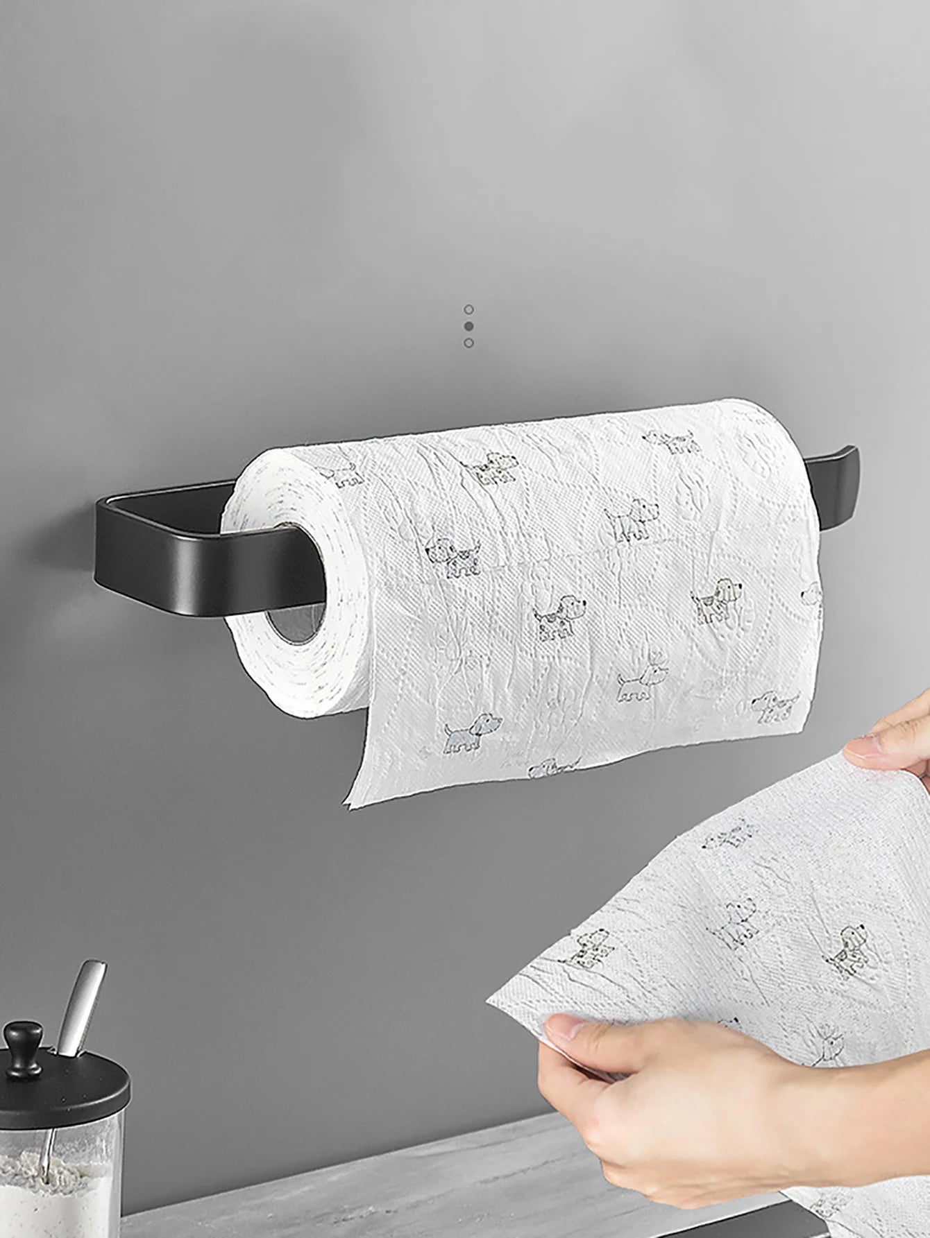 UnderRoll™ No-Drill Kitchen Paper Holder