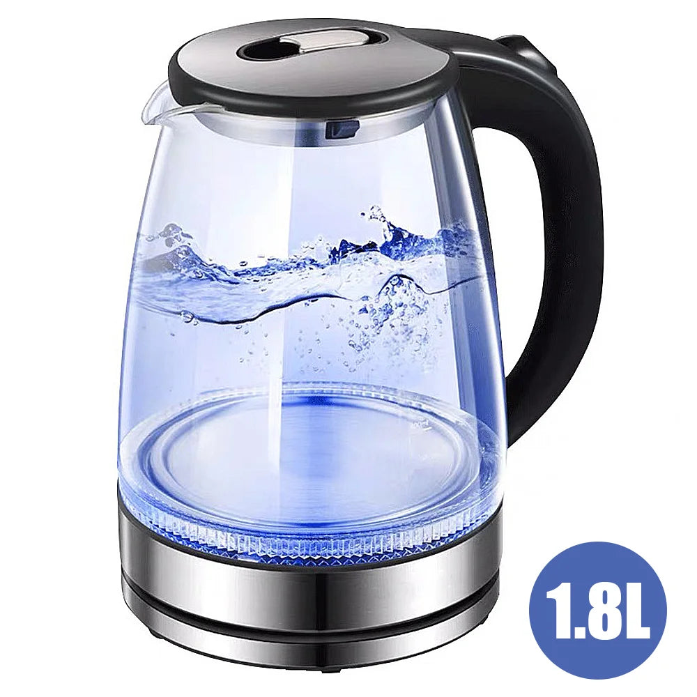 AquaGlow™ Glass Electric Kettle – 1.8L