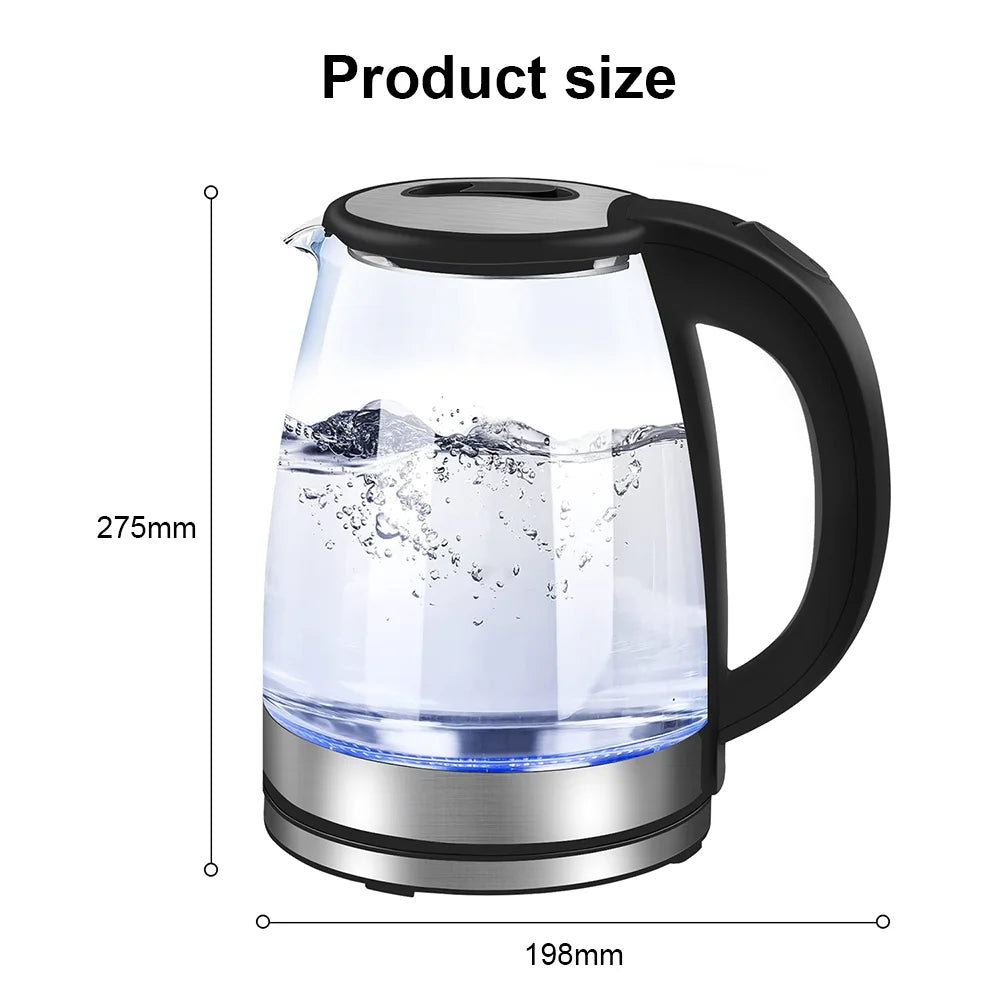 AquaGlow™ Glass Electric Kettle – 1.8L