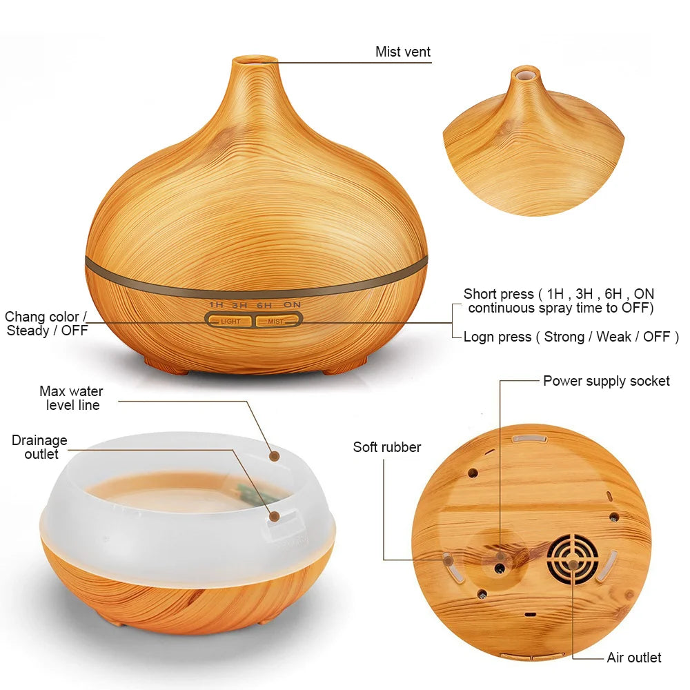 AromaWave™ Wood Effect Essential Oil Diffuser