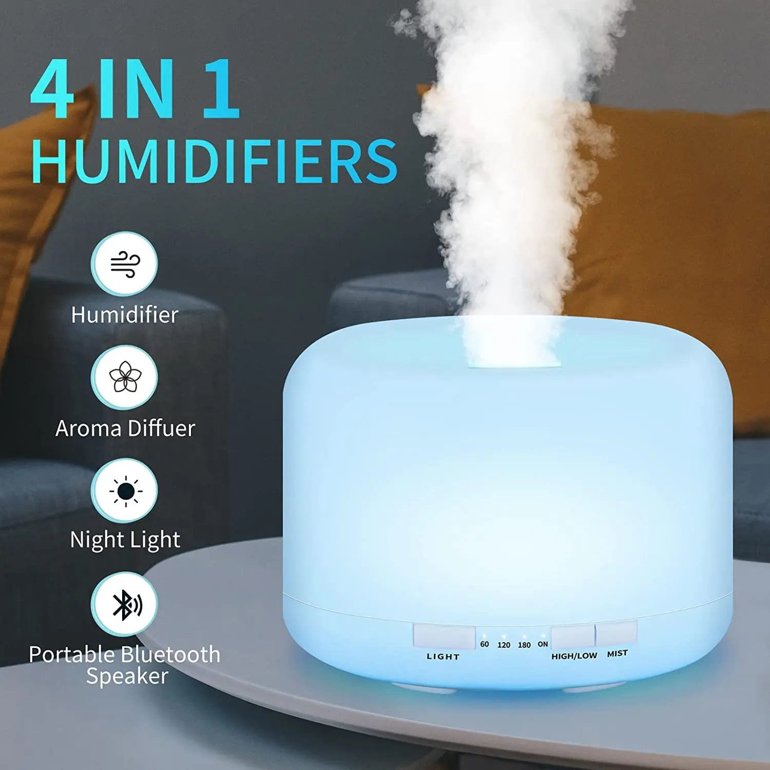 SoundMist™ 4-in-1 Bluetooth Aroma Humidifier