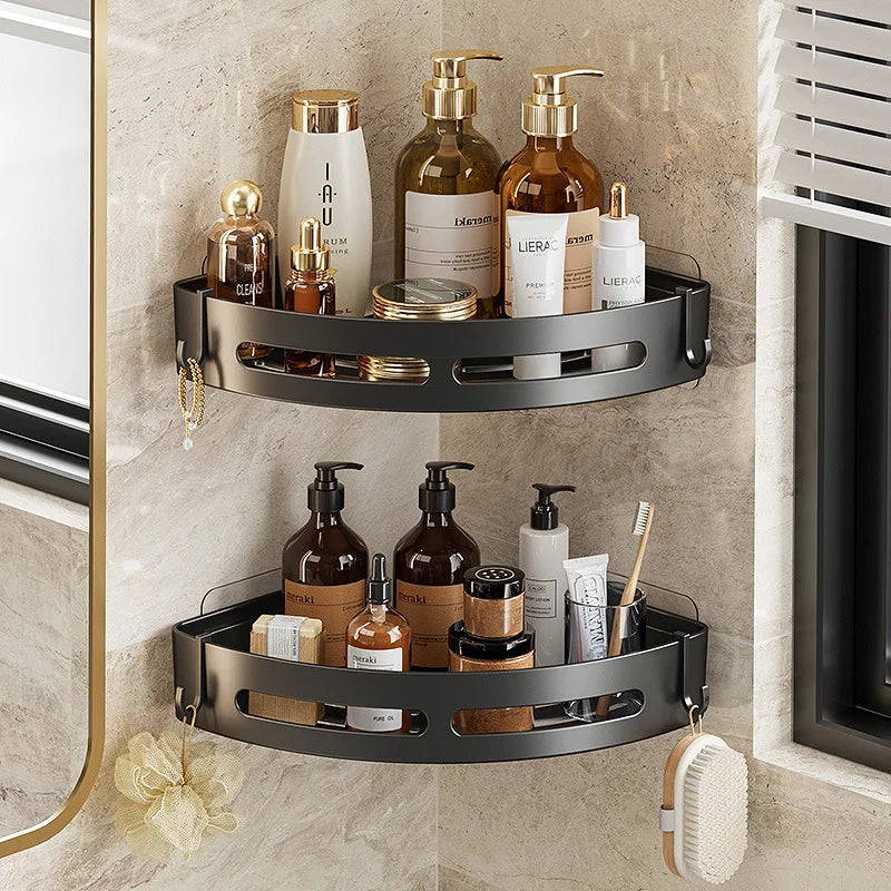 CornerLux™ No-Drill Bathroom Shelf