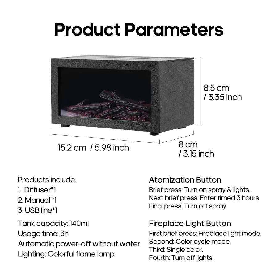 FlameAura™ Mini Fireplace Diffuser