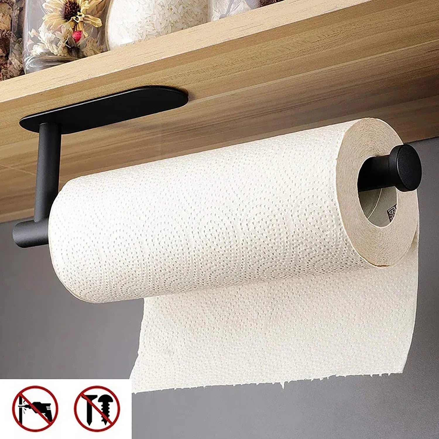 UnderRoll™ No-Drill Kitchen Paper Holder