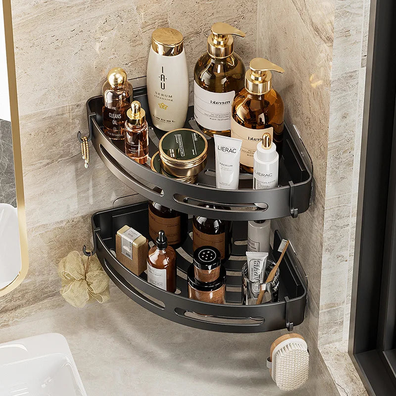 CornerLux™ No-Drill Bathroom Shelf