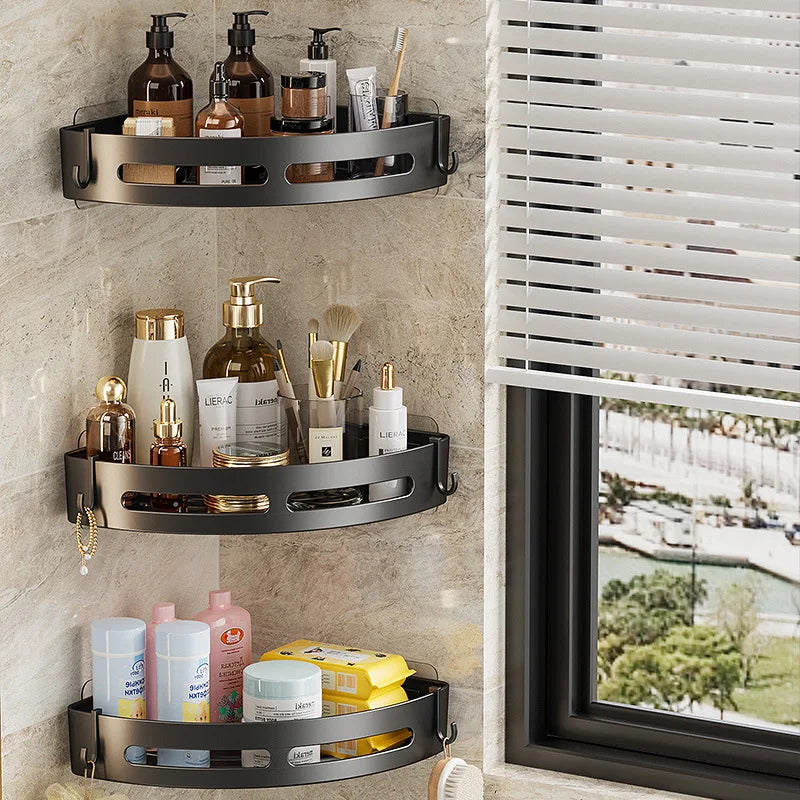 CornerLux™ No-Drill Bathroom Shelf