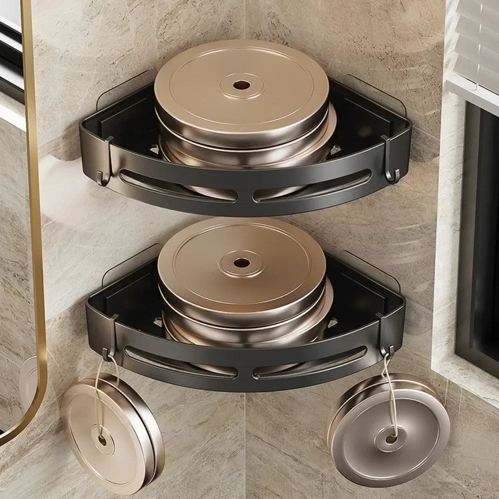 CornerLux™ No-Drill Bathroom Shelf