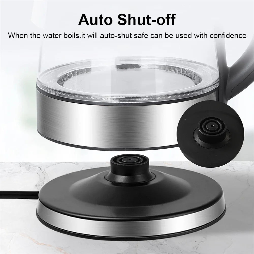 AquaGlow™ Glass Electric Kettle – 1.8L